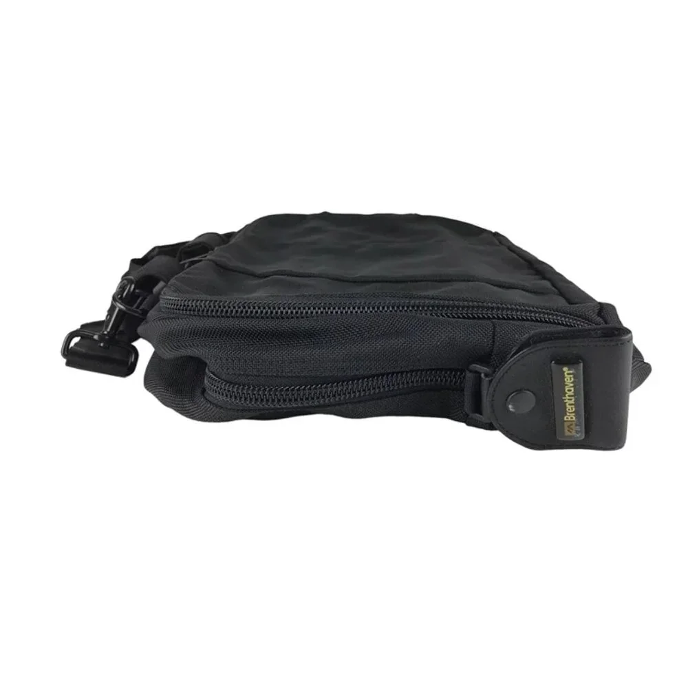 Brenthaven Unisex Black Zip Around Inner‎ Dividers Double Handles Messenger Bag